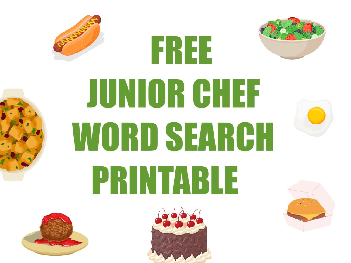 Free Junior Chef Word Search Printable (PDF for&nbsp;Kids)