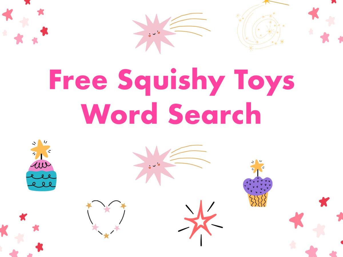 Squishy Toy Word Search Free Printable&nbsp;PDF