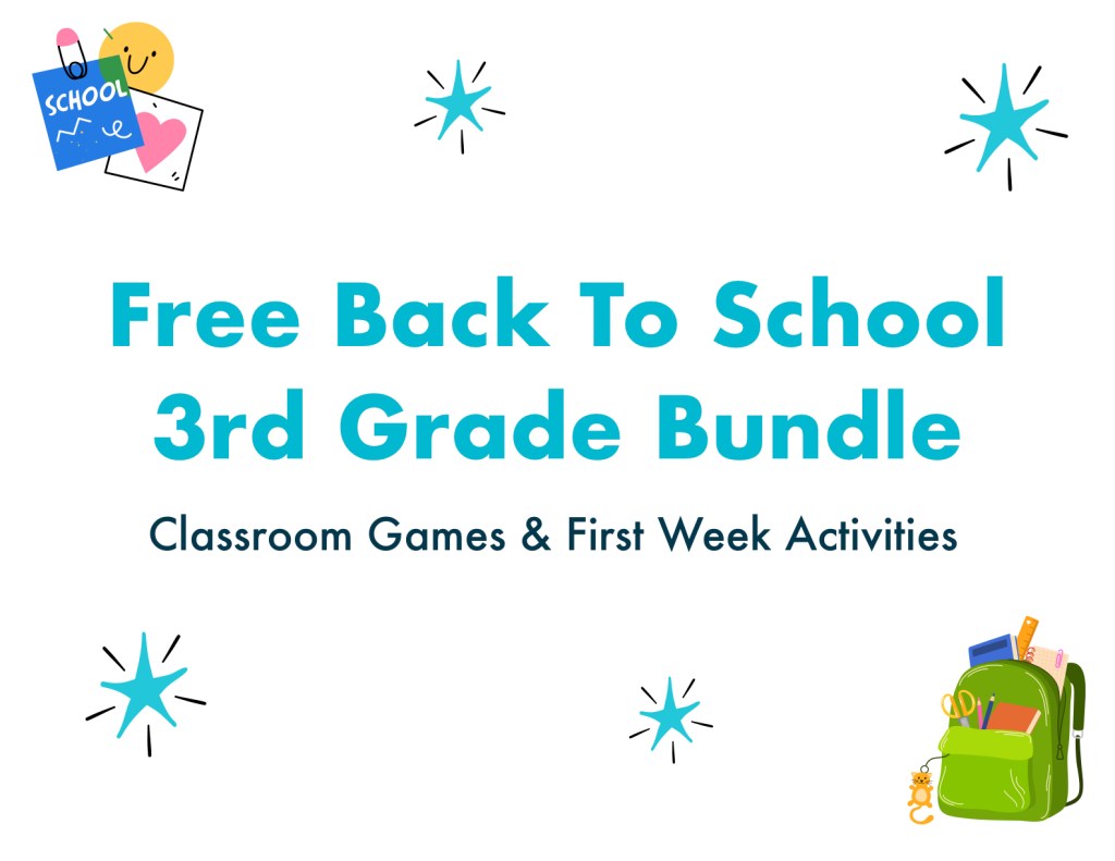 Back to School Printable Bundle for 3rd Grade Classrooms (Free Activities &&nbsp;Games)