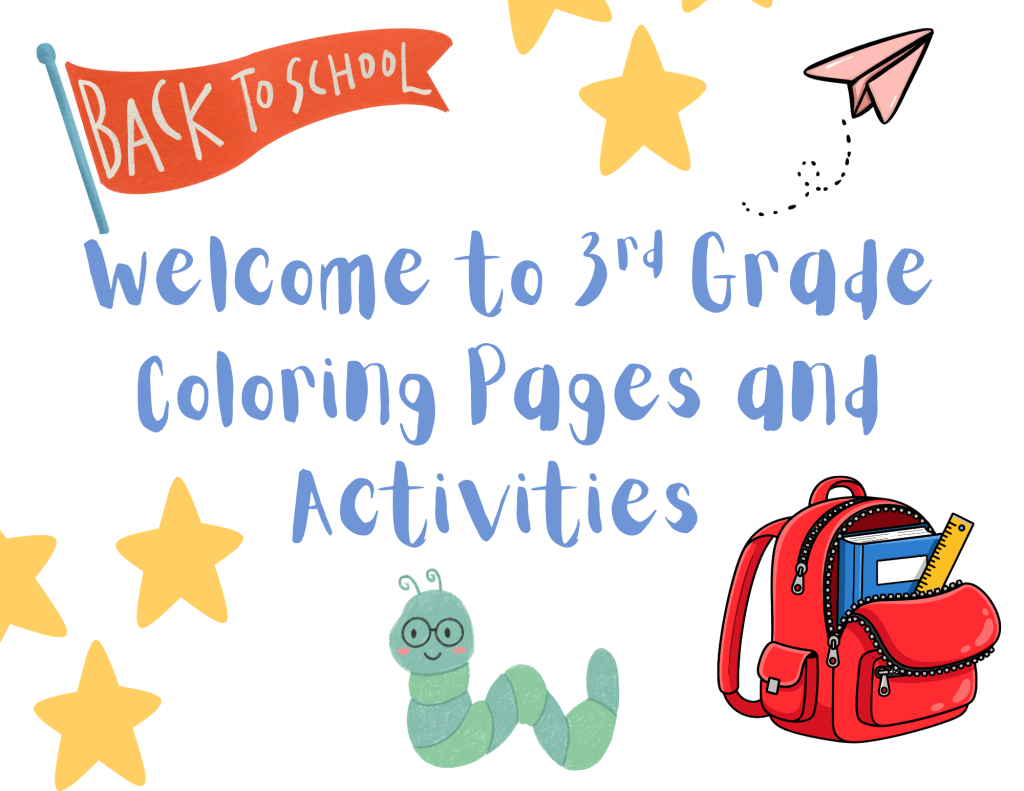 Free Welcome to 3rd Grade Coloring Pages & Activities