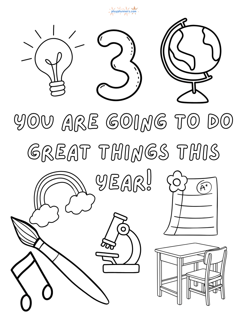 Free Welcome to 3rd Grade Coloring Pages - You Are Going to Do Great Things This Year coloring page