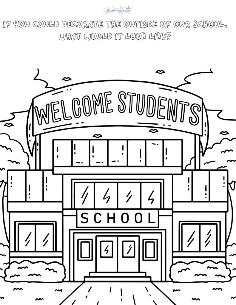 Free Welcome to 3rd Grade Coloring Pages - Welcome Students school building coloring page