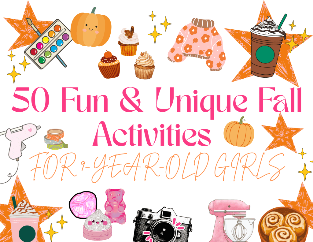 50 Fun and Unique Fall Activities for 9-Year-Old Girls - autumn pumpkin and star illustration