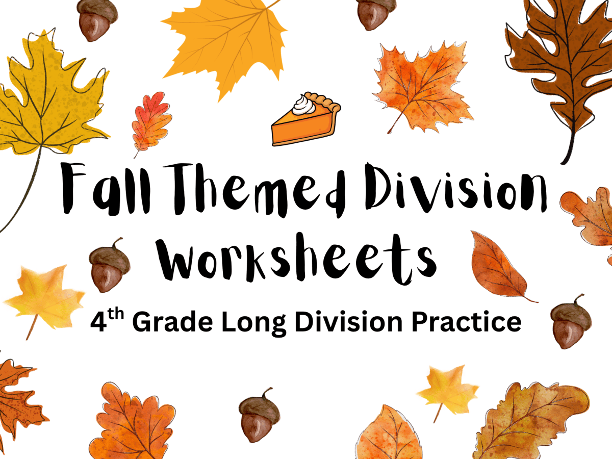 Fall-Themed 4th Grade Long Division&nbsp;Worksheets