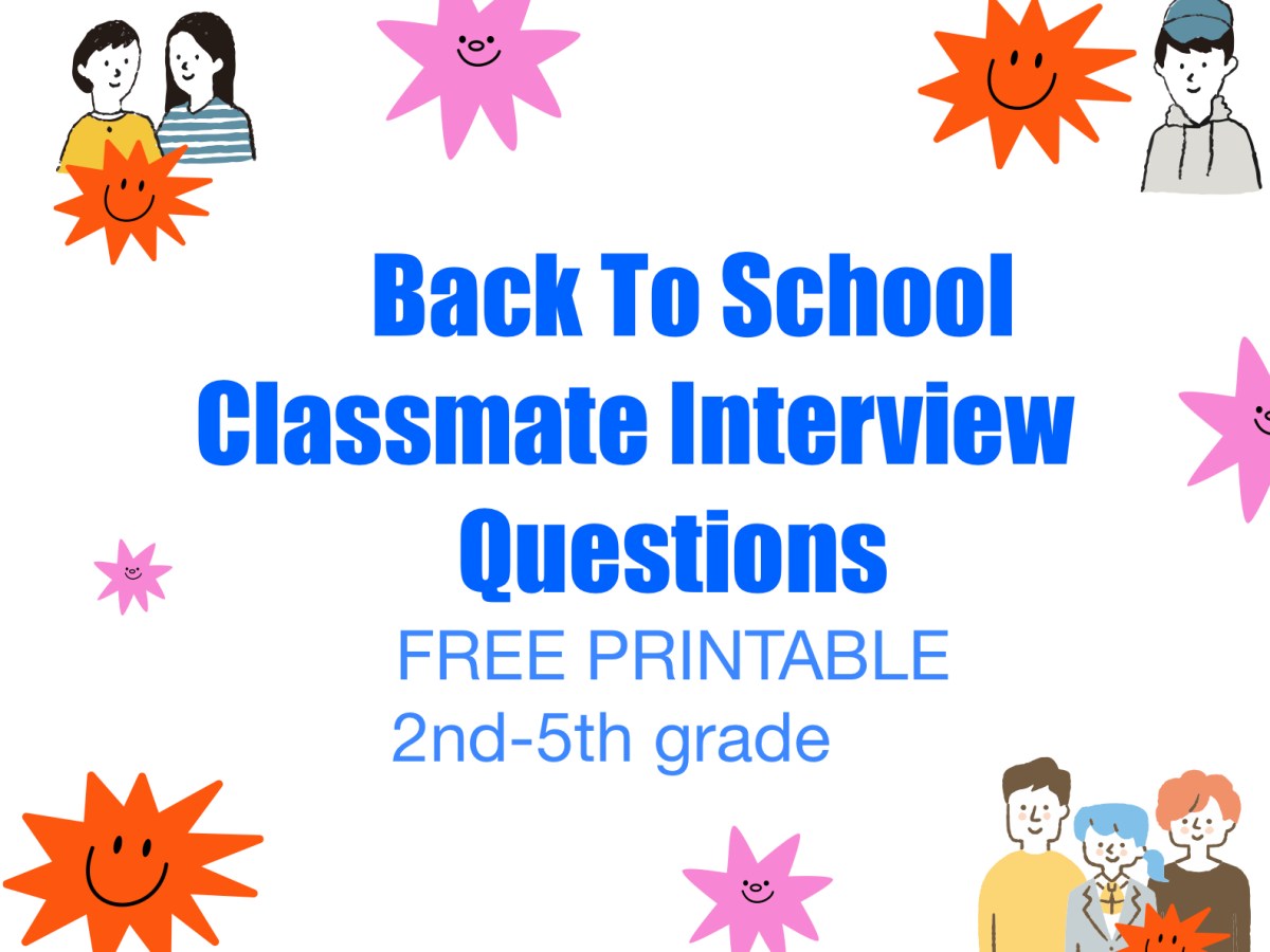 Free Classmate Interview Sheets (2nd–5th&nbsp;Grade)
