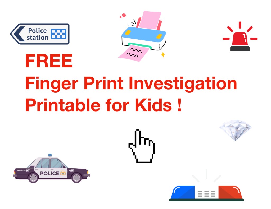 Free Fingerprint Investigation Printable for Kids (Detective Activity)
