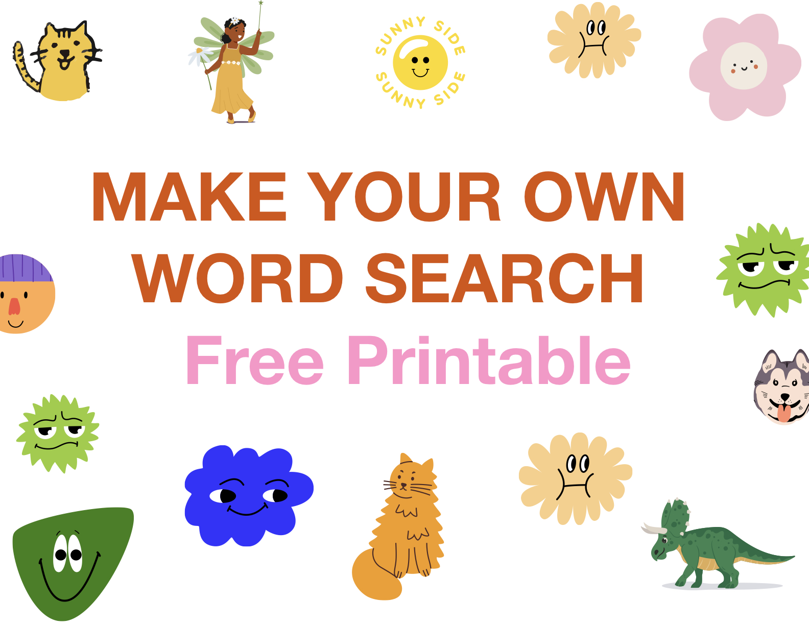 Make Your Own Word Search Printable for Kids