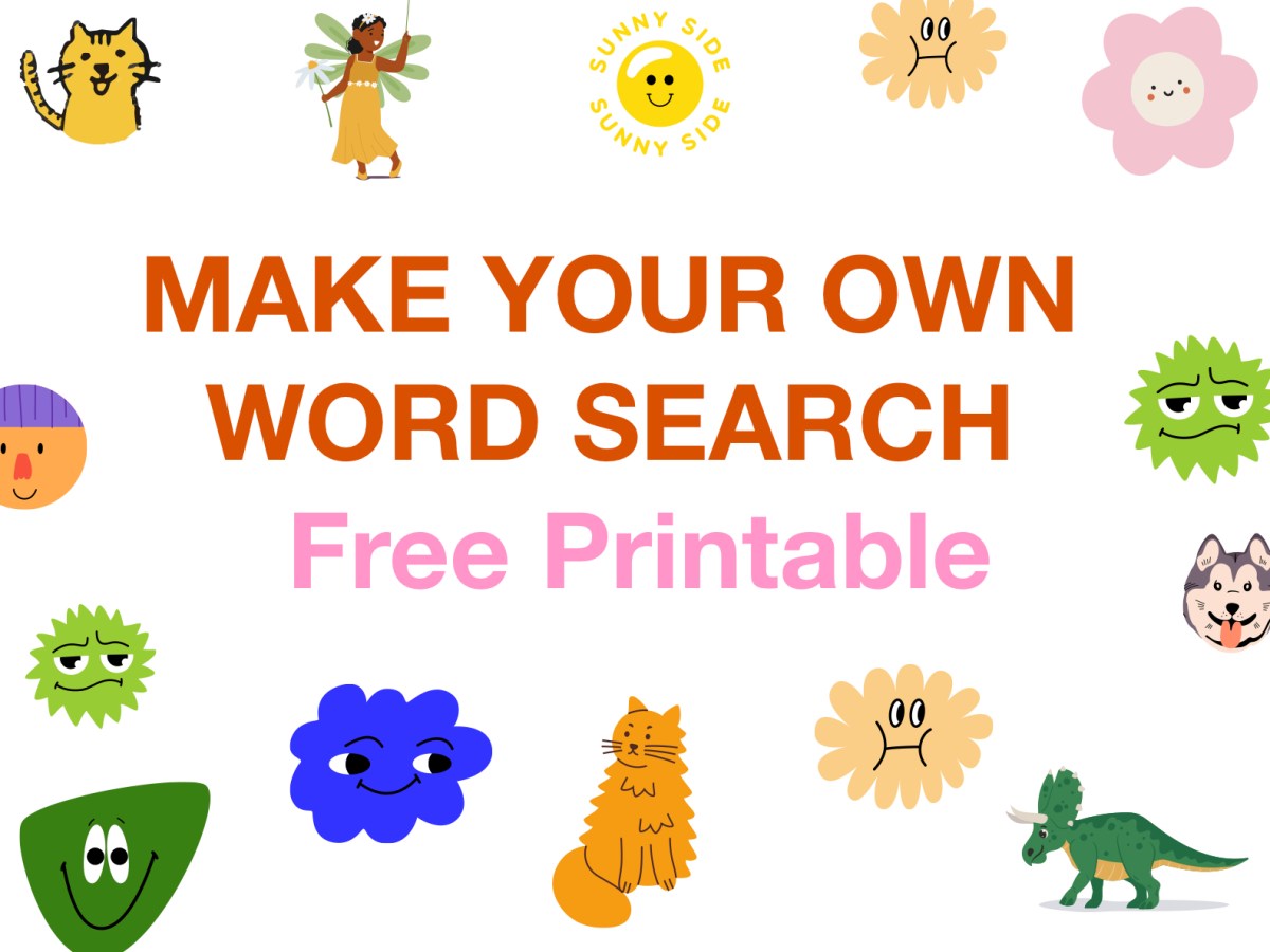 Make Your Own Word Search Printable for&nbsp;Kids
