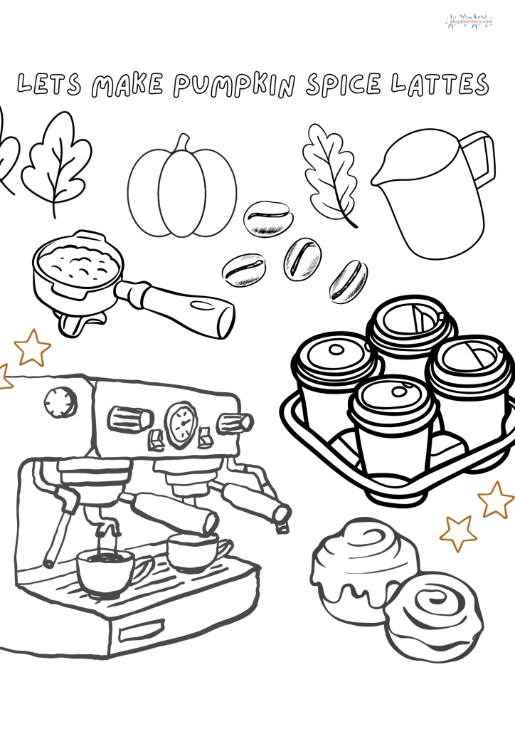 pumpkin spice coloring page