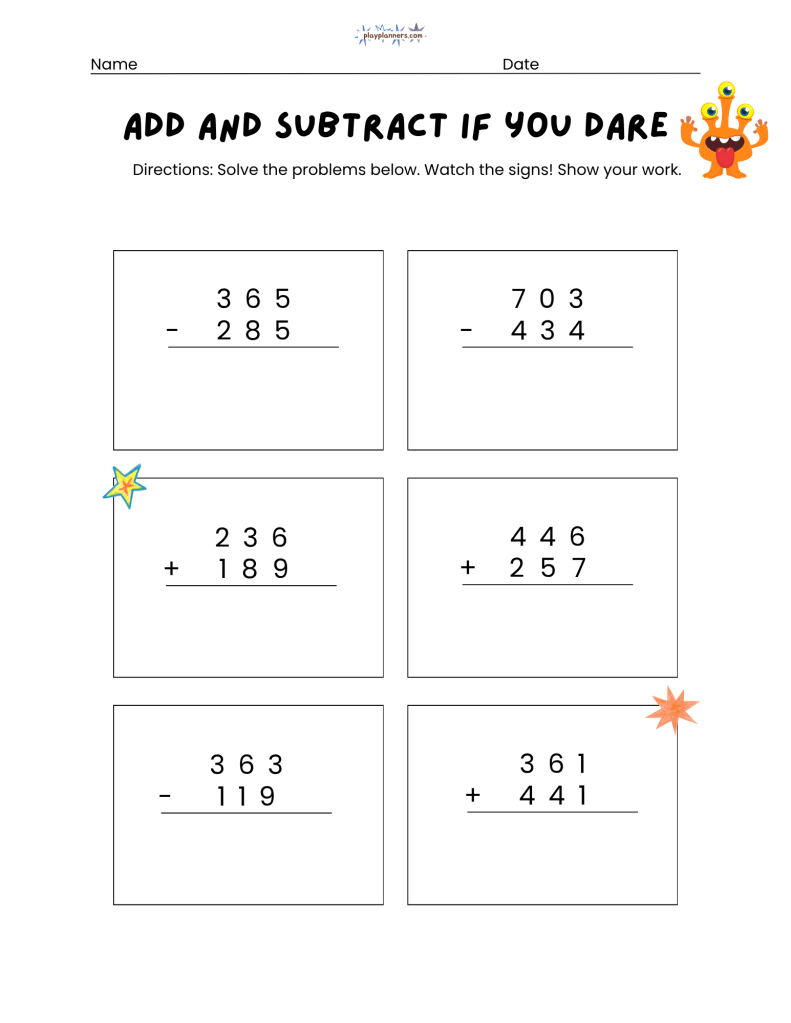 Halloween addition and subtraction practice for 2nd grade