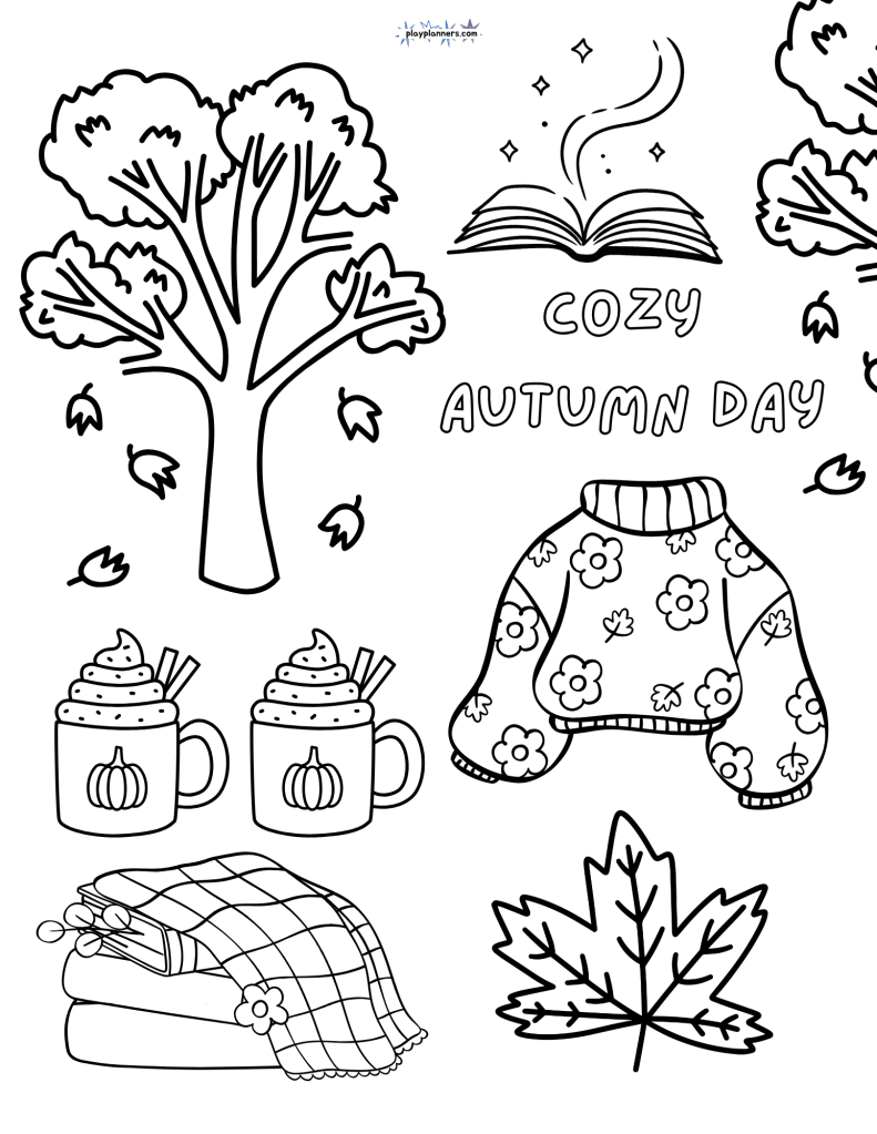 fall coloring page free printable, 10 of 11