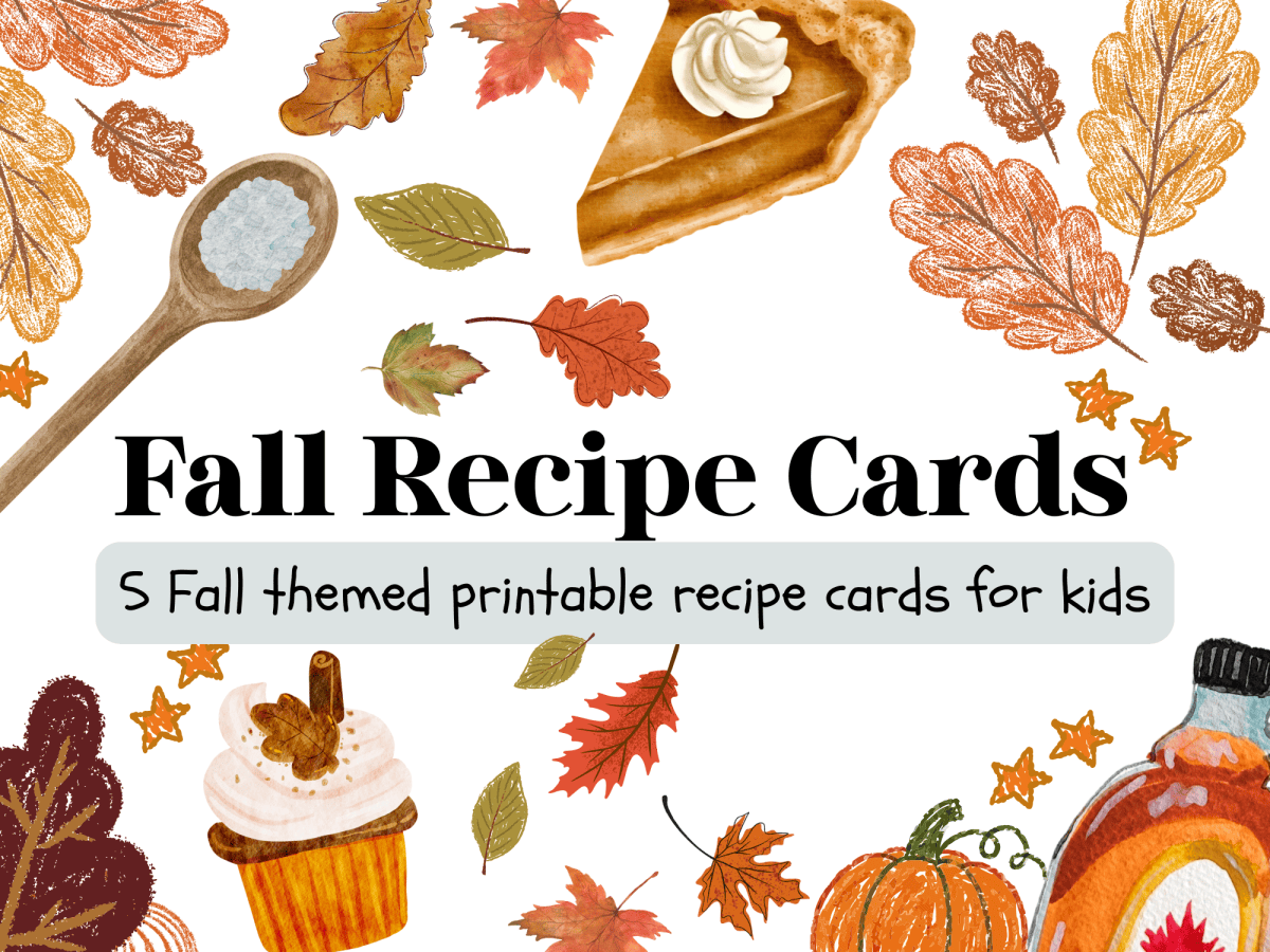 5 Free Printable Fall Recipe Cards for&nbsp;Kids