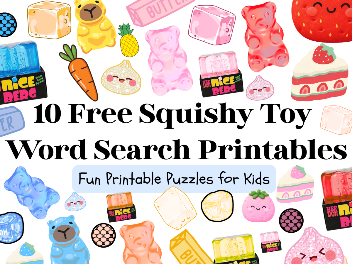 10 Free Squishy Toy Word Search&nbsp;Printables