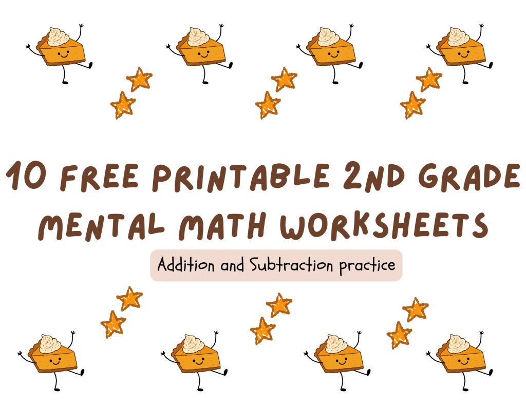Free Fall & Thanksgiving 2nd Grade Mental Math&nbsp;Worksheets