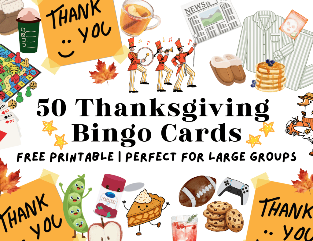 50-Card Thanksgiving Bingo&nbsp;Printable