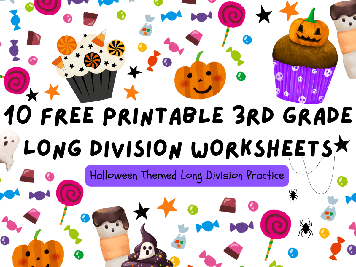 10 Free Printable 3rd Grade Long Division Worksheets – Halloween&nbsp;Math