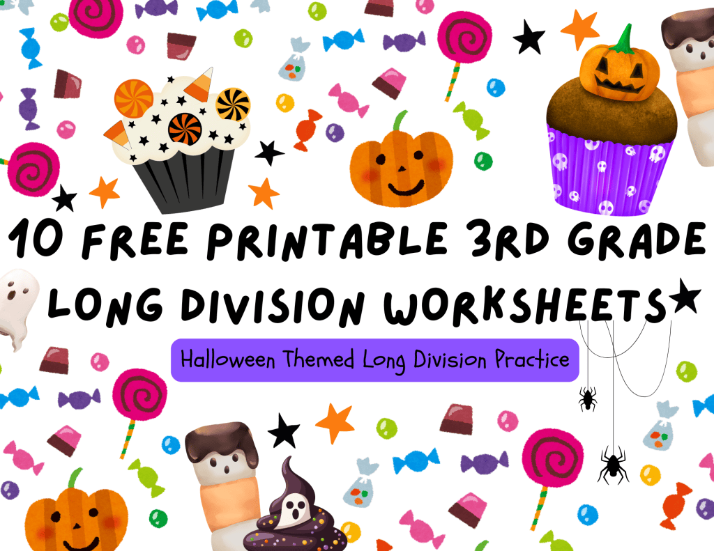 10 Free Printable 3rd Grade Long Division Worksheets – Halloween&nbsp;Math