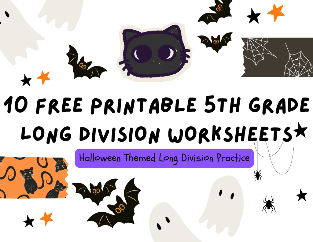 10 Free Printable 5th Grade Long Division Worksheets – Halloween&nbsp;Math