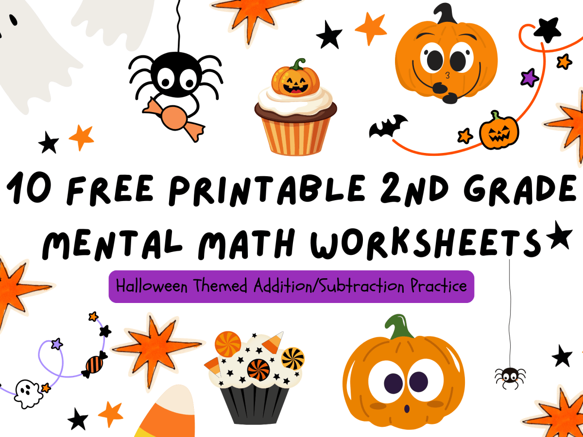 10 Free Printable 2nd Grade Halloween Addition and Subtraction&nbsp;Worksheets