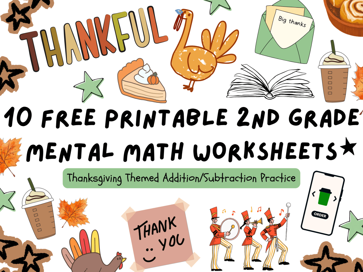 10 Free Printable 2nd Grade Thanksgiving Addition and Subtraction&nbsp;Worksheets