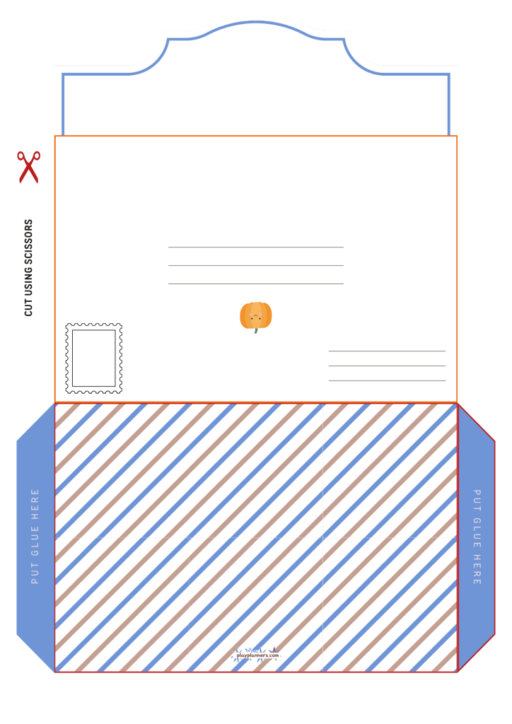 printable fall pen-pal envelope
