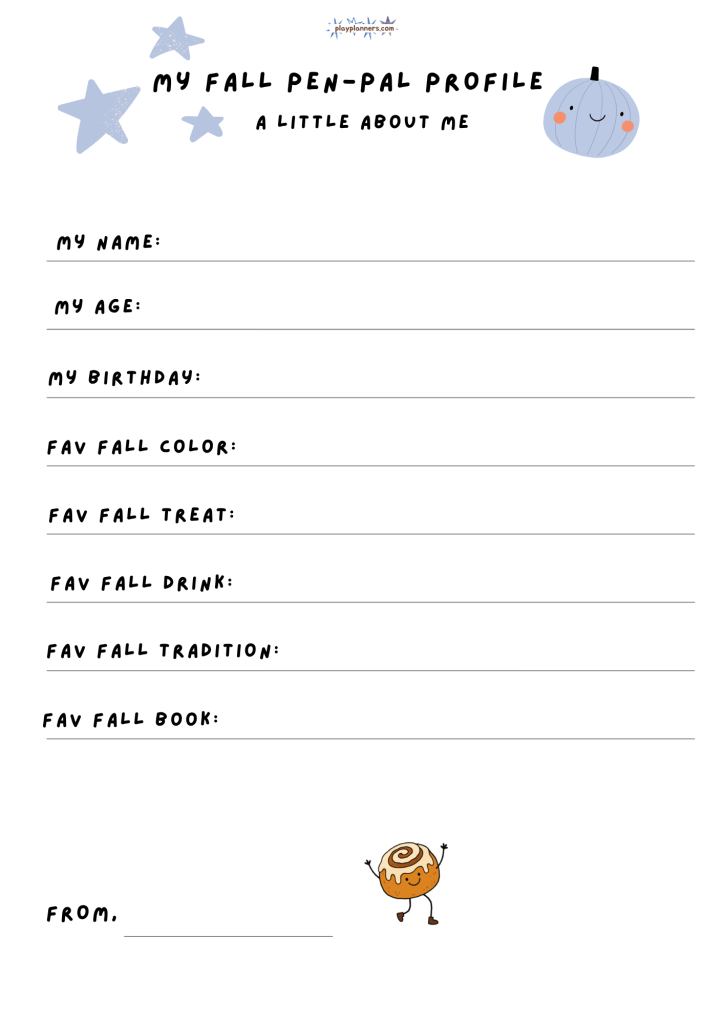 get to know you pen-pal sheet