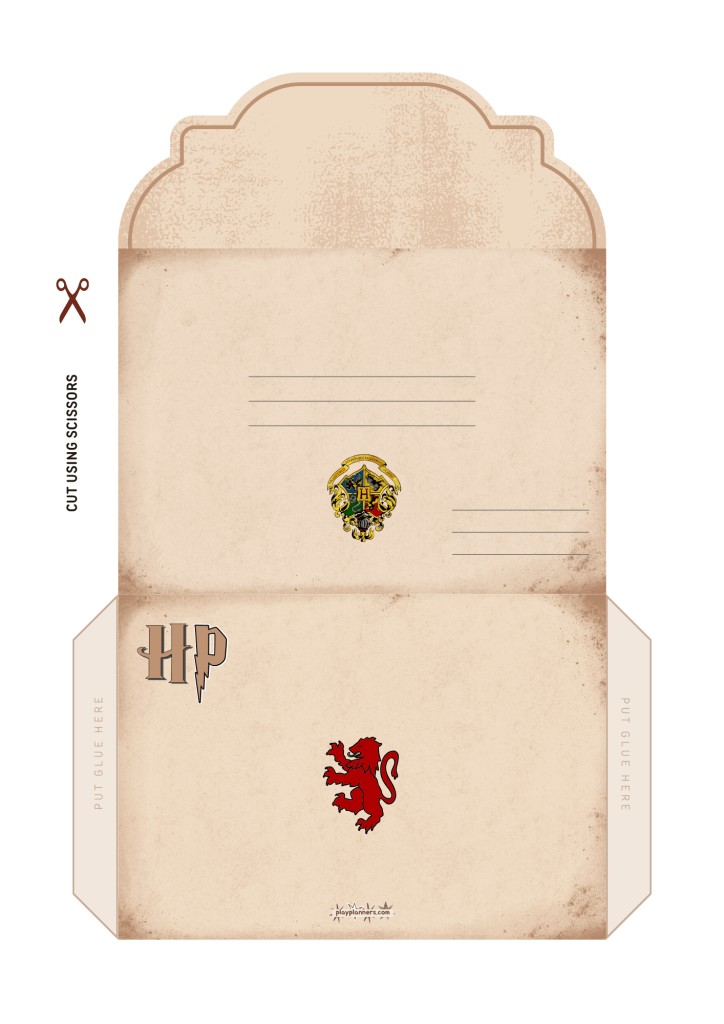 Free Printable Harry Potter envelope