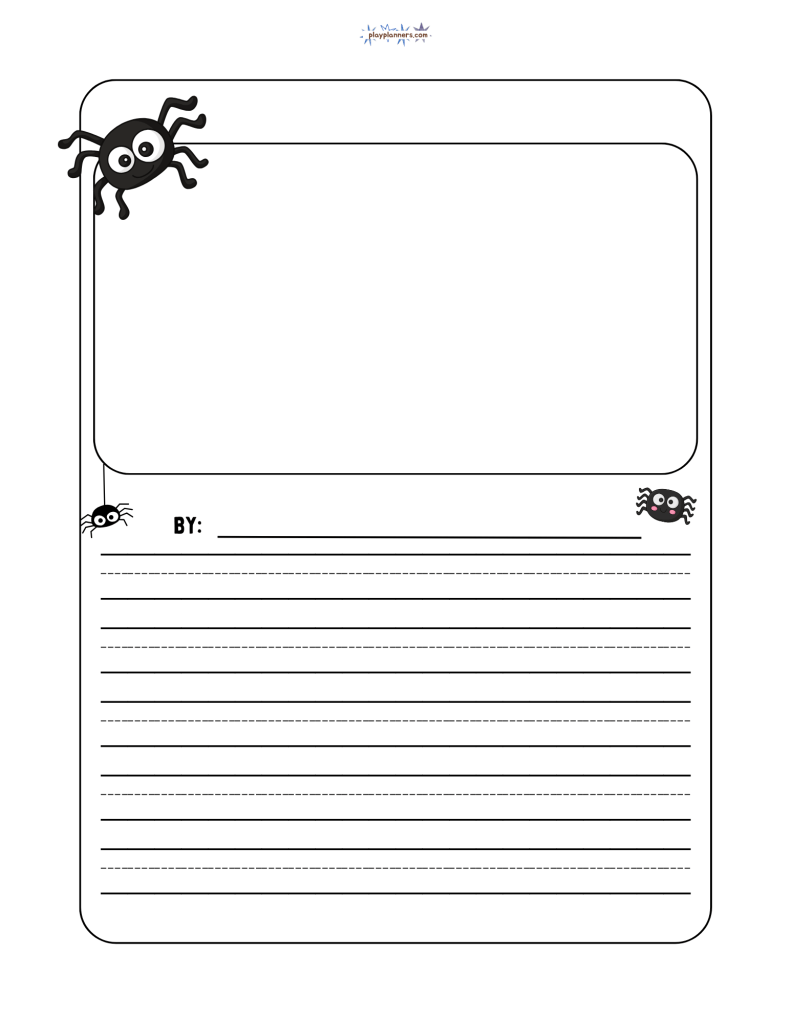 elementary school writing paper halloween themed