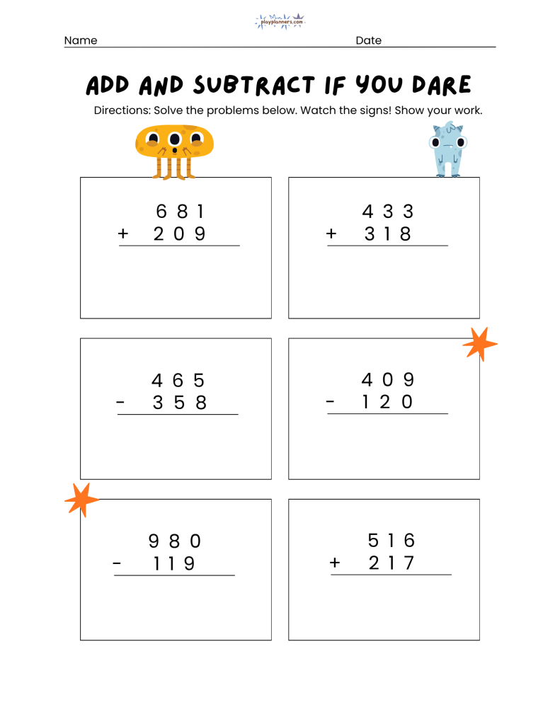 Halloween addition and subtraction p