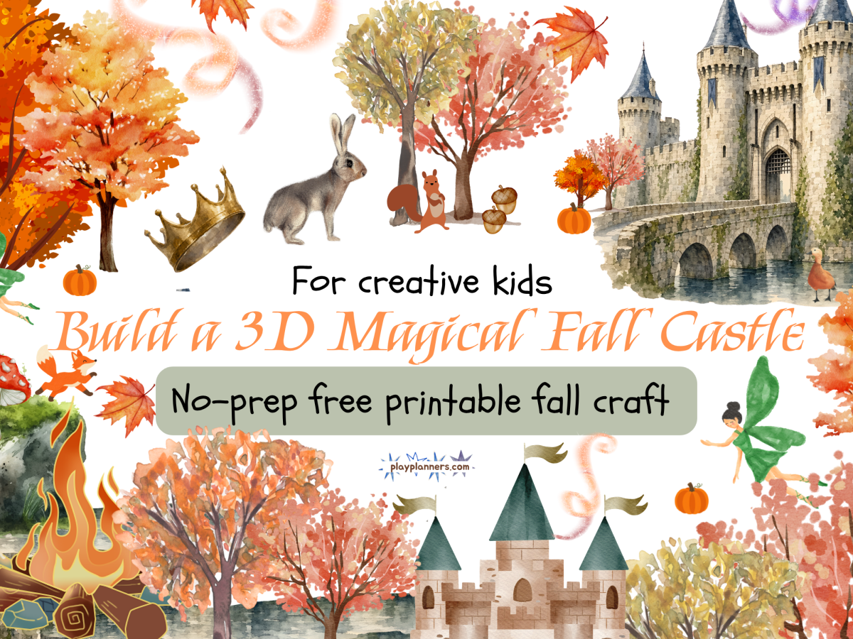 Magical Fall Castle Craft: Free Printable Build-Your-Own&nbsp;Castle