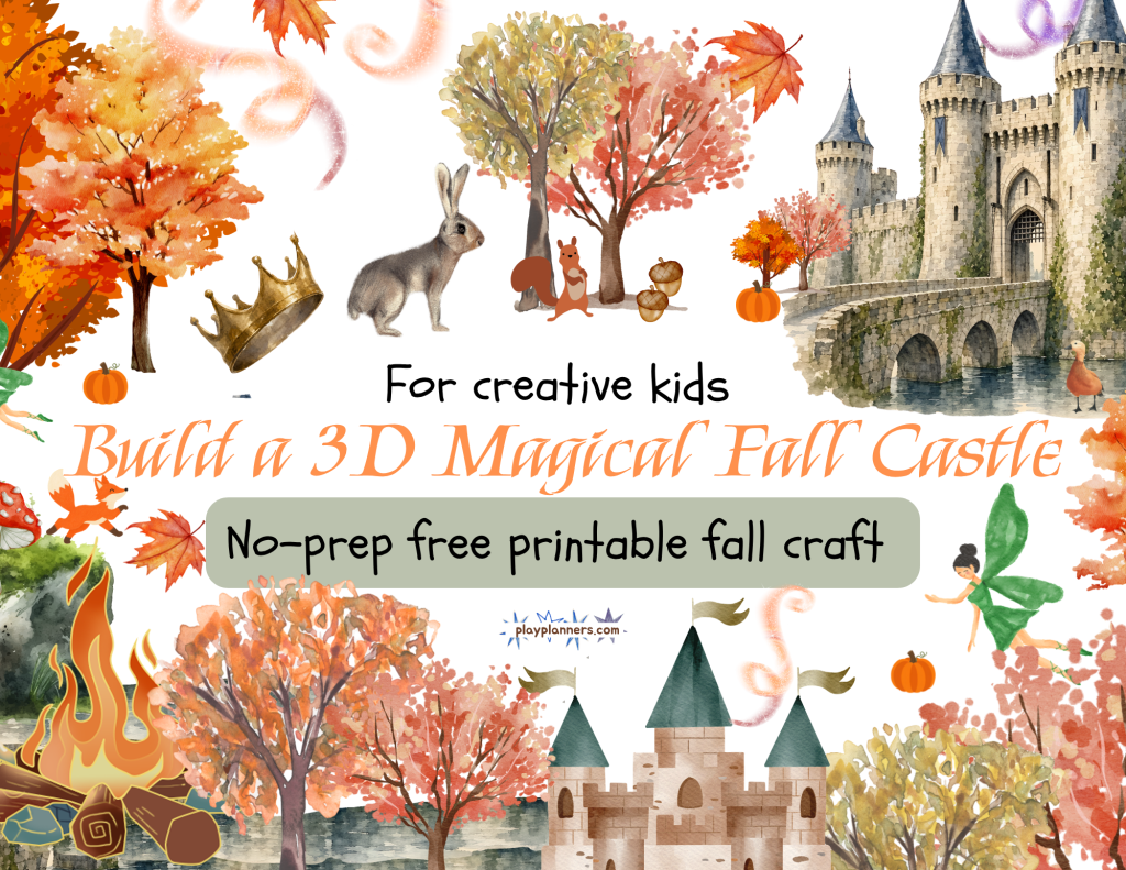 Kid's magical castle craft free pdf printable