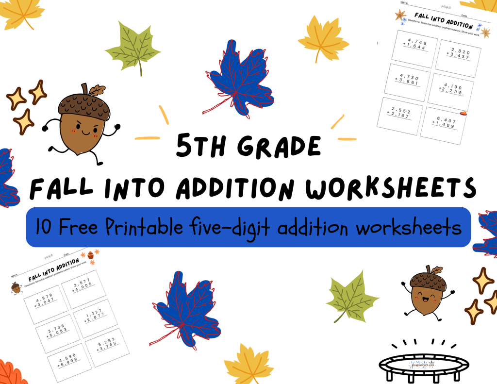 five-digit addition practice worksheets for fifth grade