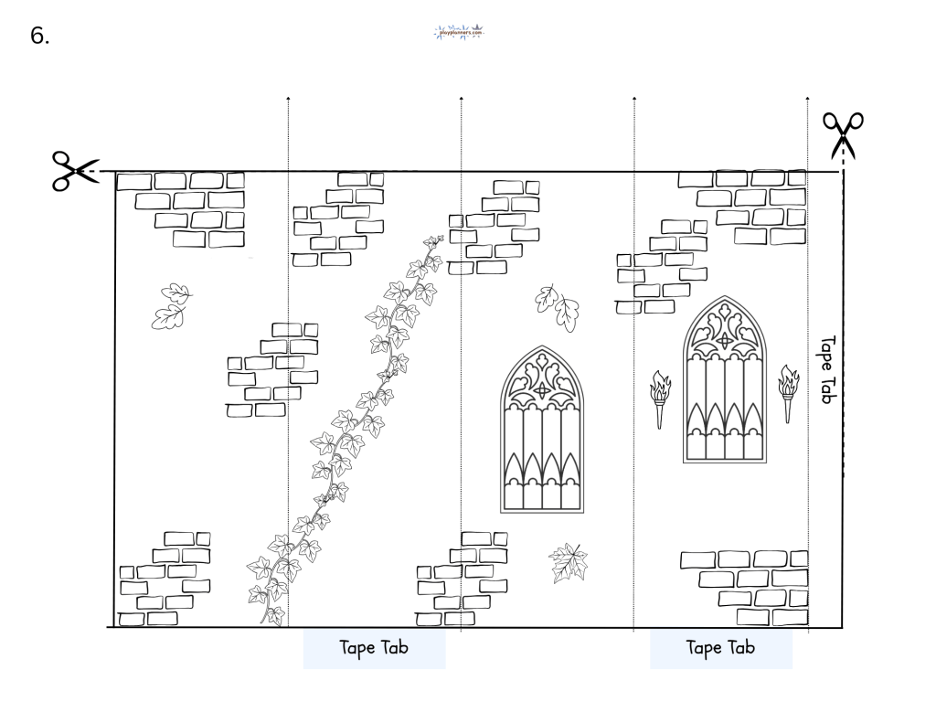 free printable fall castle craft