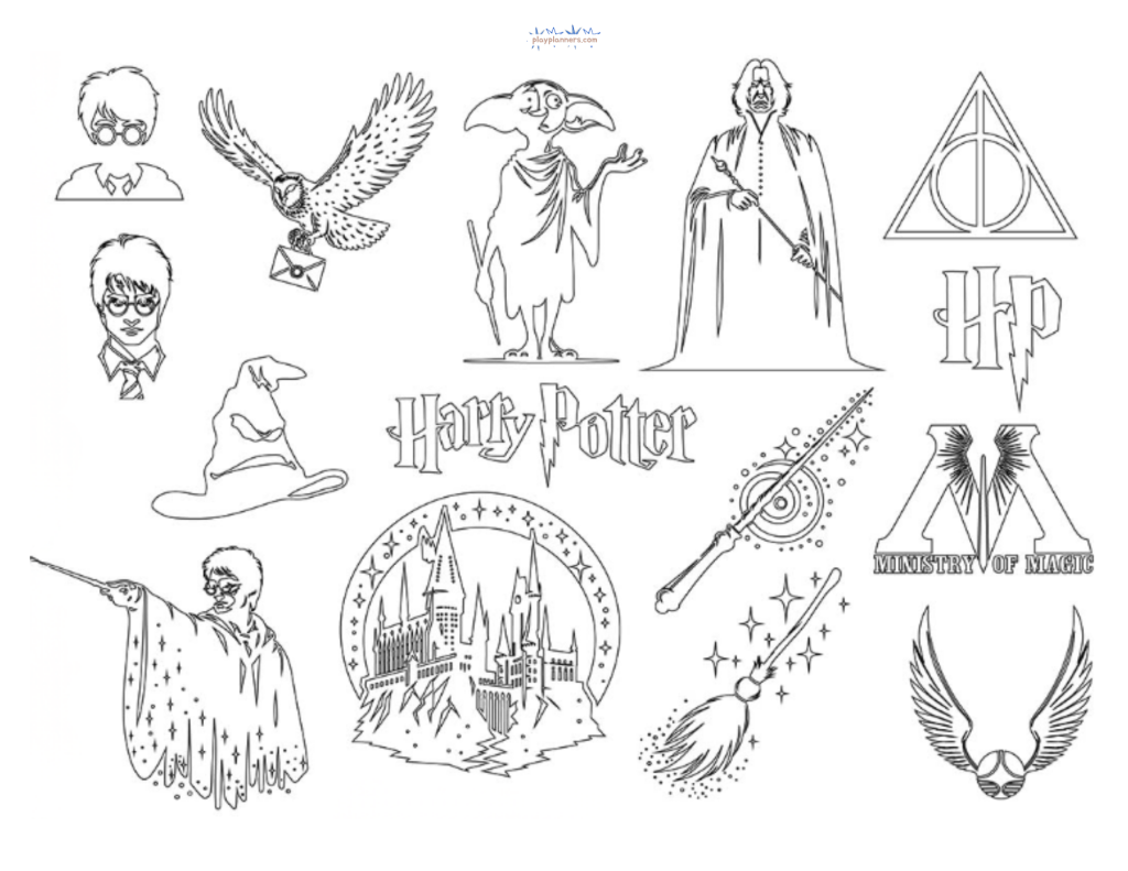 harry potter coloring page