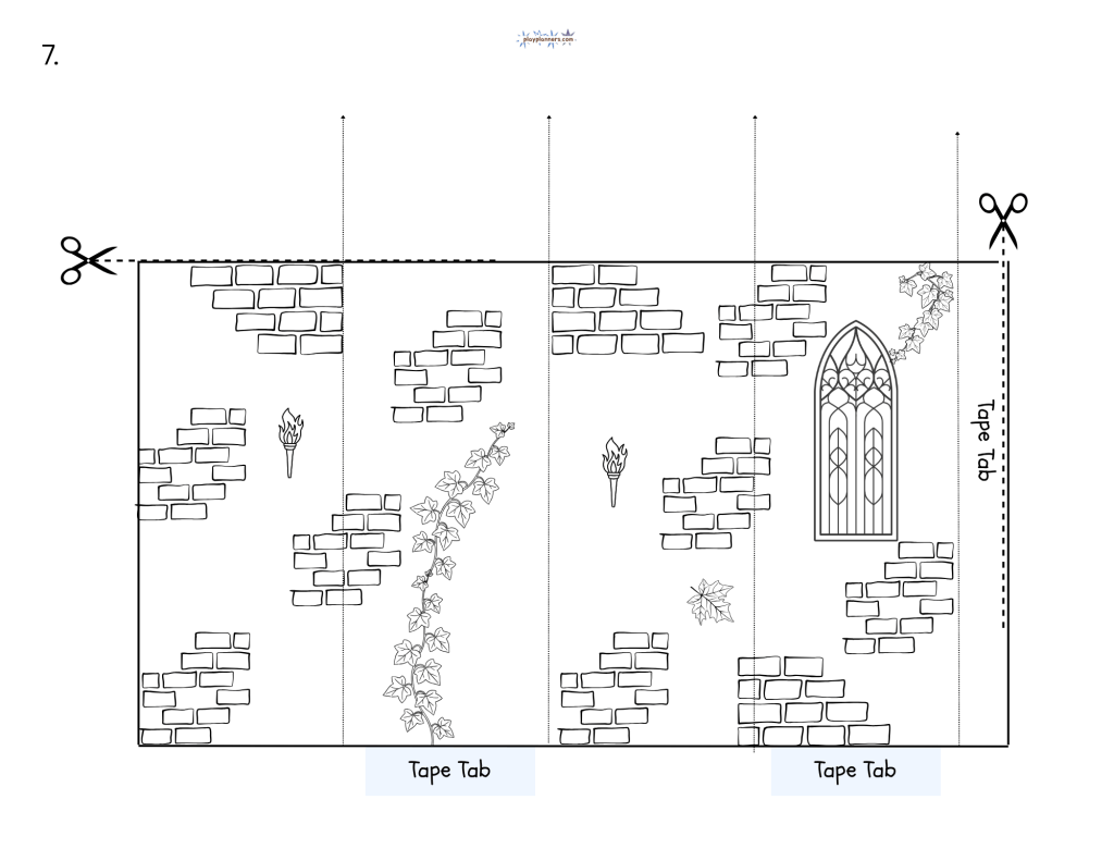 free printable fall castle craft