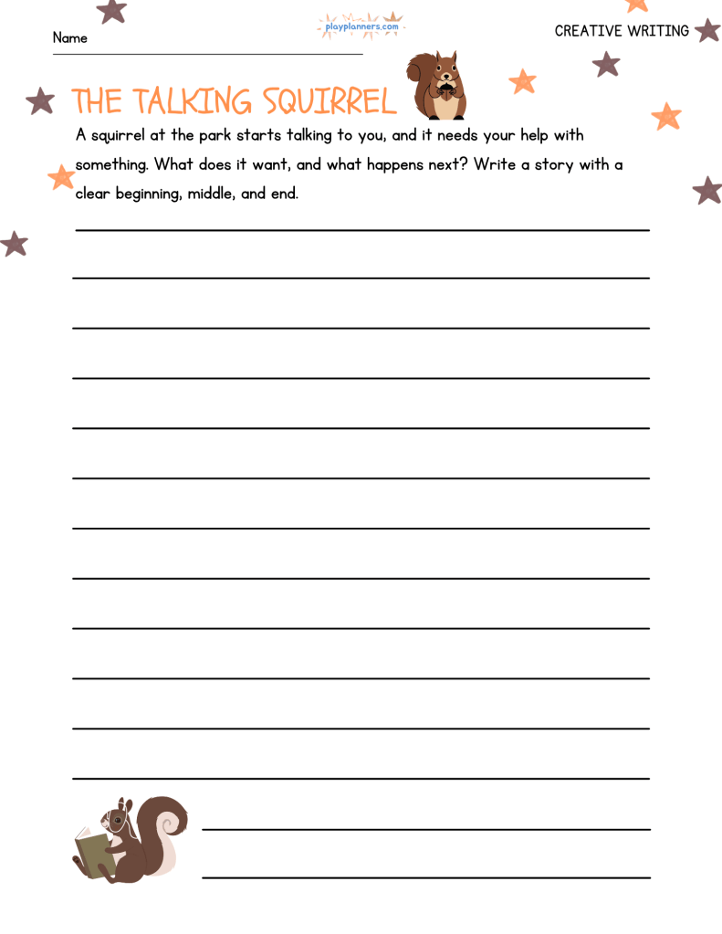 fall writing prompt for 4th and 5th grade