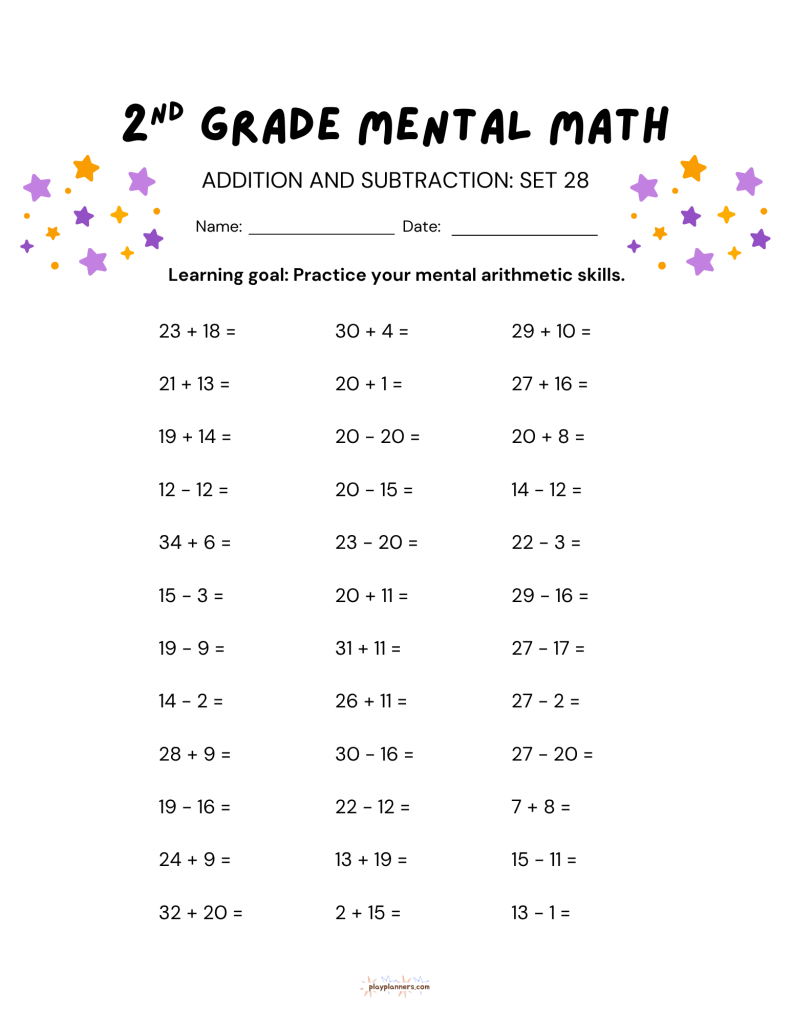 second grade addition and subtraction halloween themed worksheet