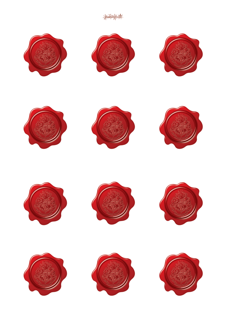 Red Hogwarts wax seals