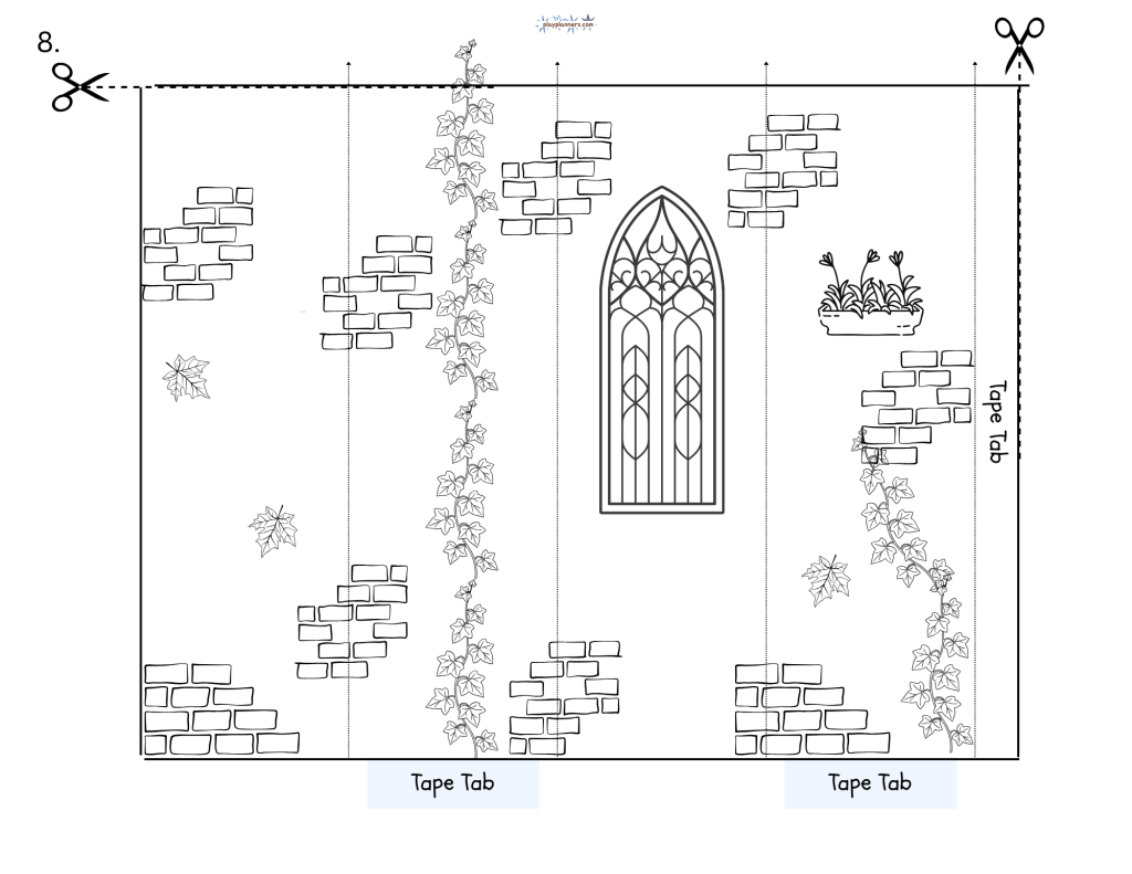 free printable fall castle craft