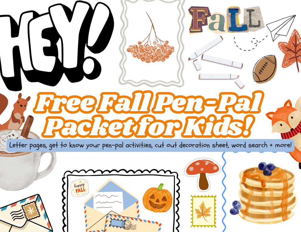 Free Fall Pen Pal Printable Bundle for&nbsp;Kids