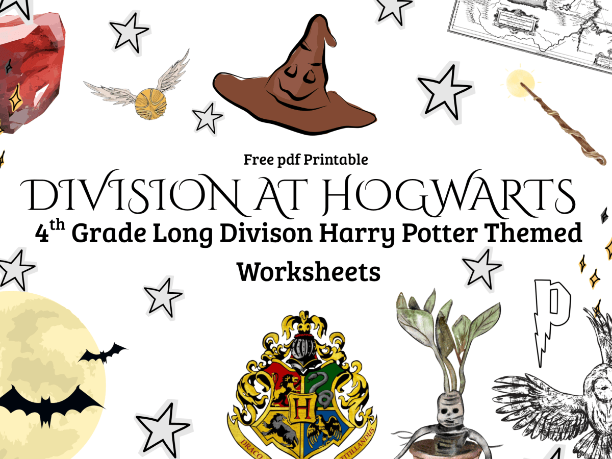 Division at Hogwarts: 4th Grade Long Division&nbsp;Worksheets