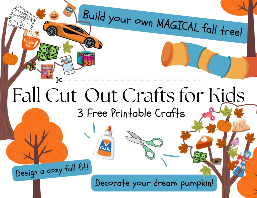 free printable kid's cut out fall craft