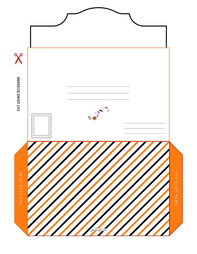 halloween pen pal printable envelope