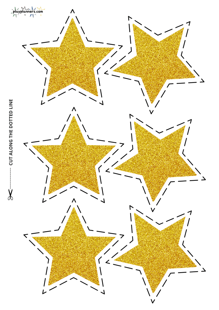 Hogwarts inspired printable star banner garland for a Harry Potter themed birthday party, ideal for decorating a magical celebration.