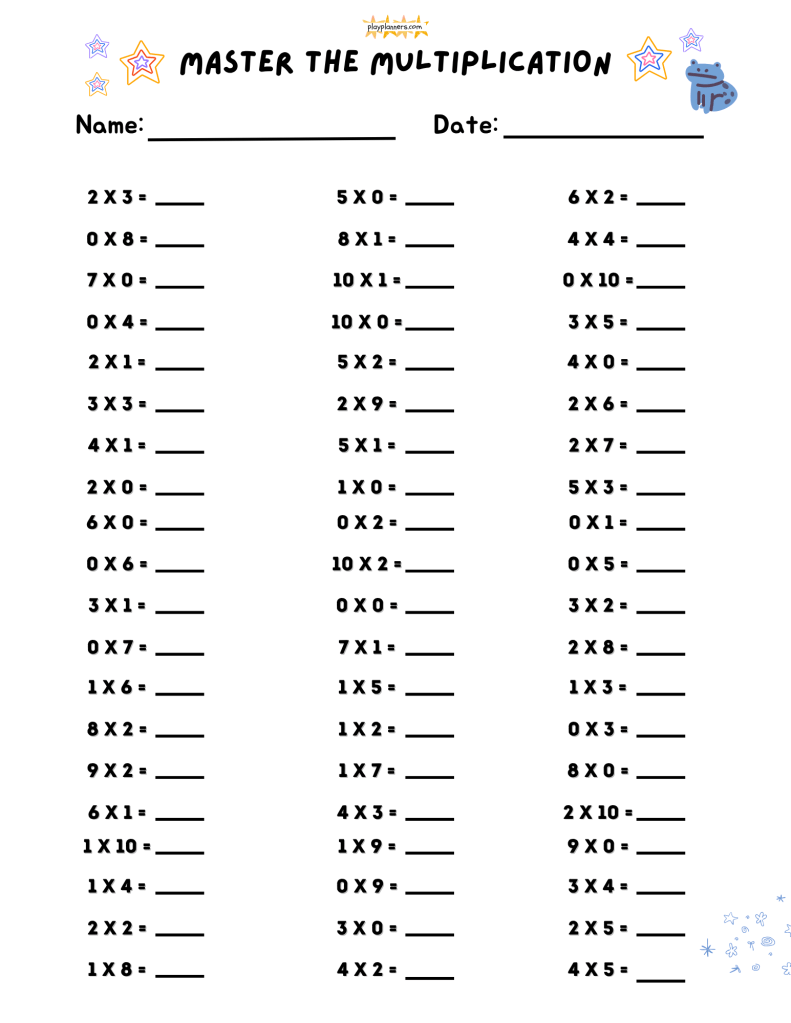 2nd grade multiplication worksheets free printable
