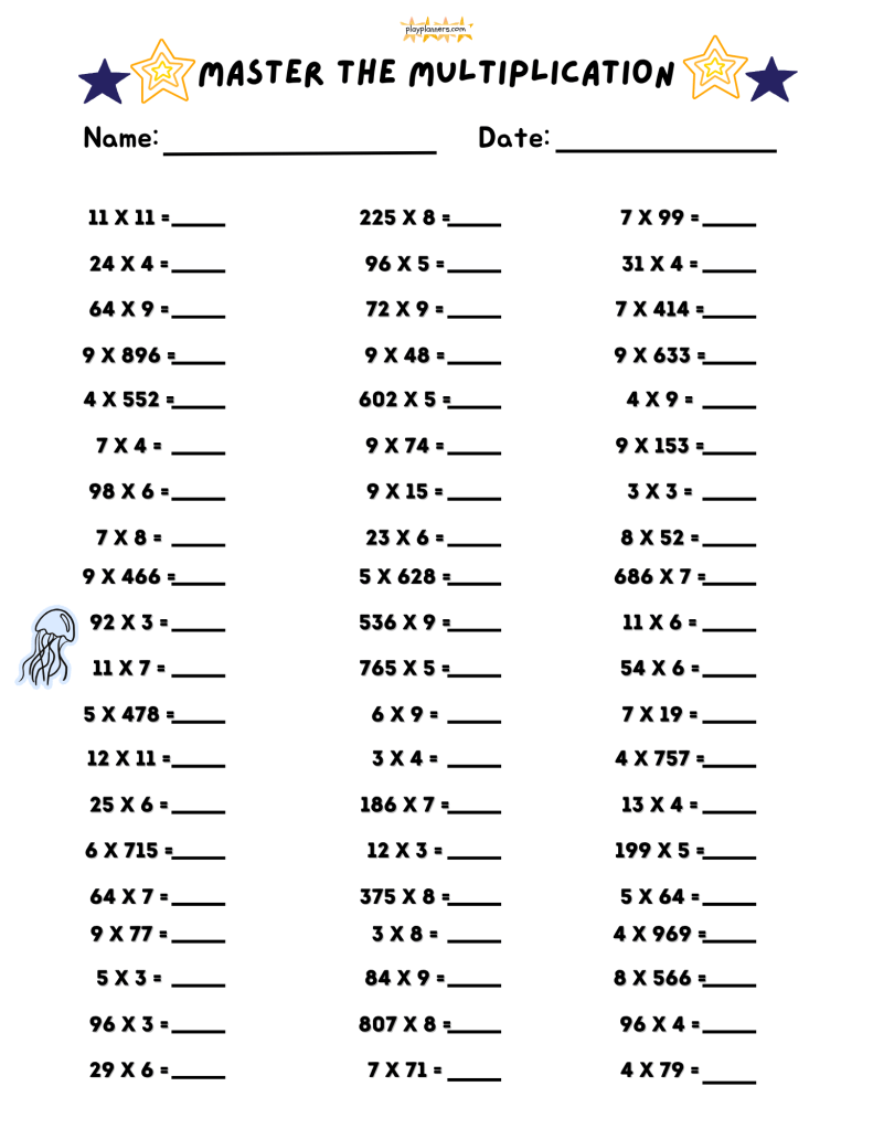 4th grade multiplication activities