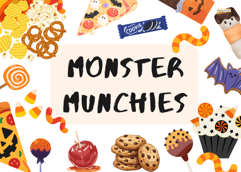 snack table sign for kids halloween party