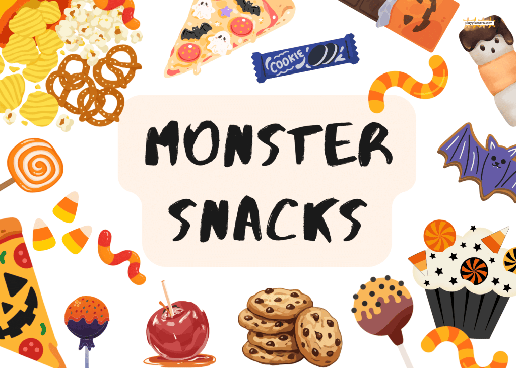 snack table sign for kids halloween party