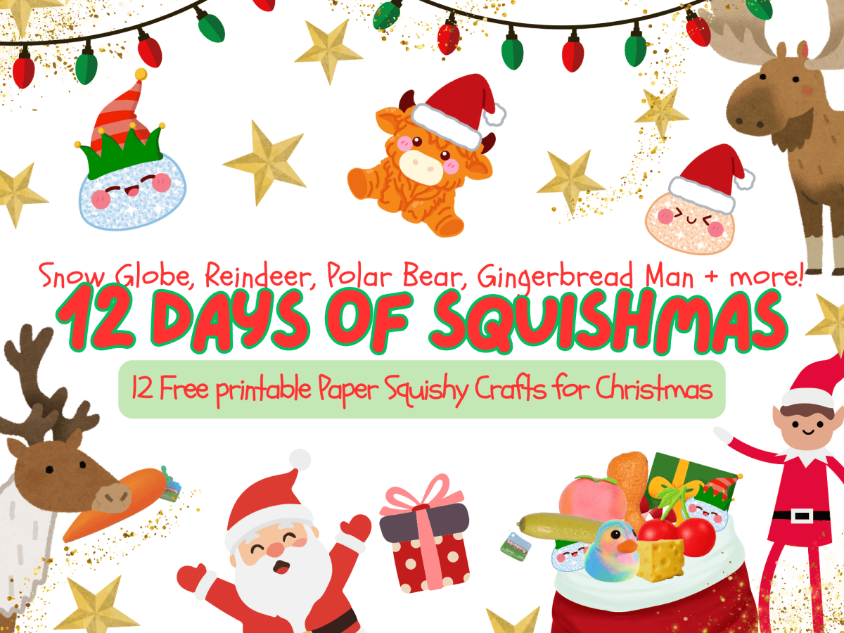 12 Days of Squishmas: Christmas Paper Squishy Printable&nbsp;Set