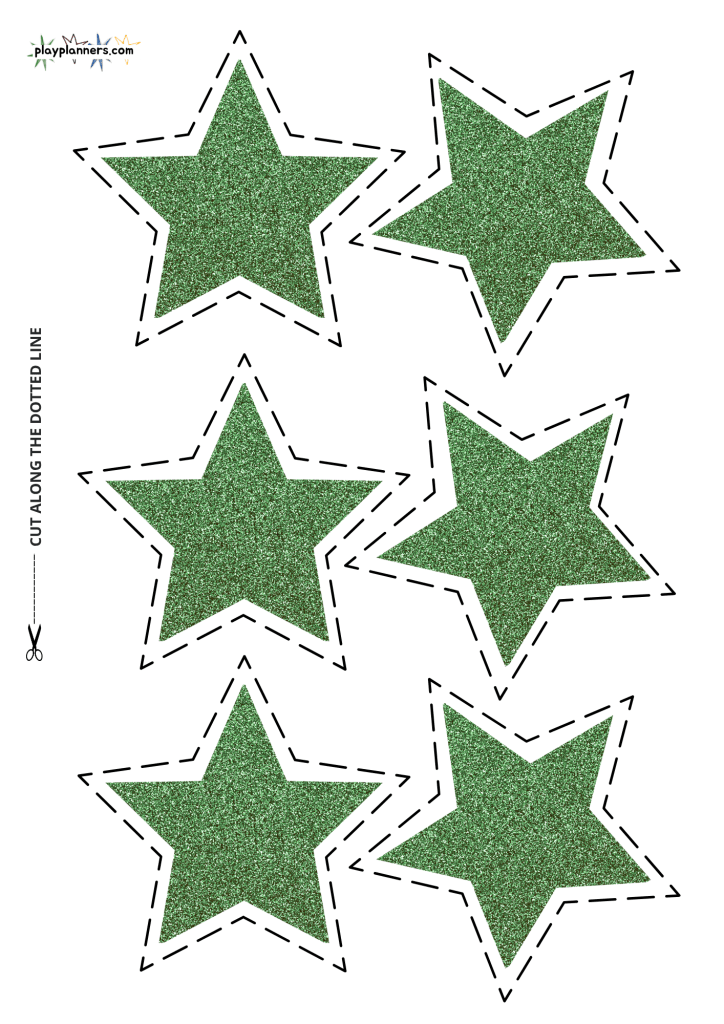 Harry Potter birthday party paper star garland printable decoration for creating a magical wizard themed party atmosphere.